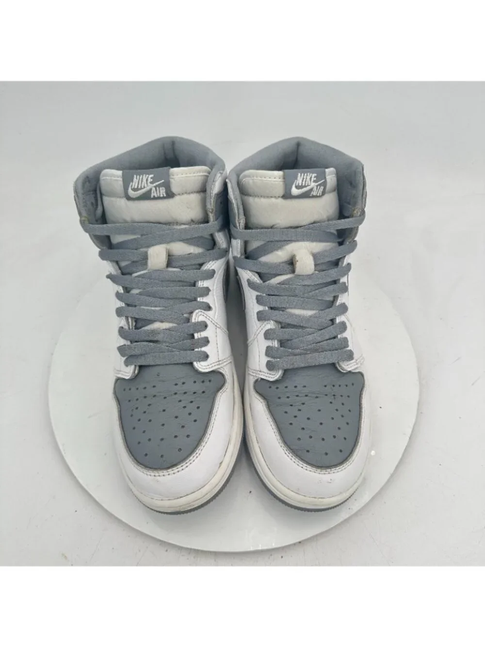 Nike Air Jordan 1 Retro High Men Size 9.5 555088-037 Stealth White Shoes